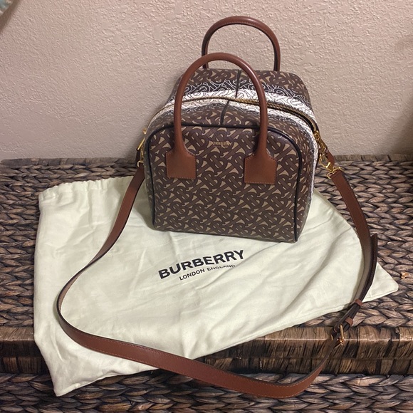 {Burberry} Monogram Cube Bowling Bag - Picture 6 of 12